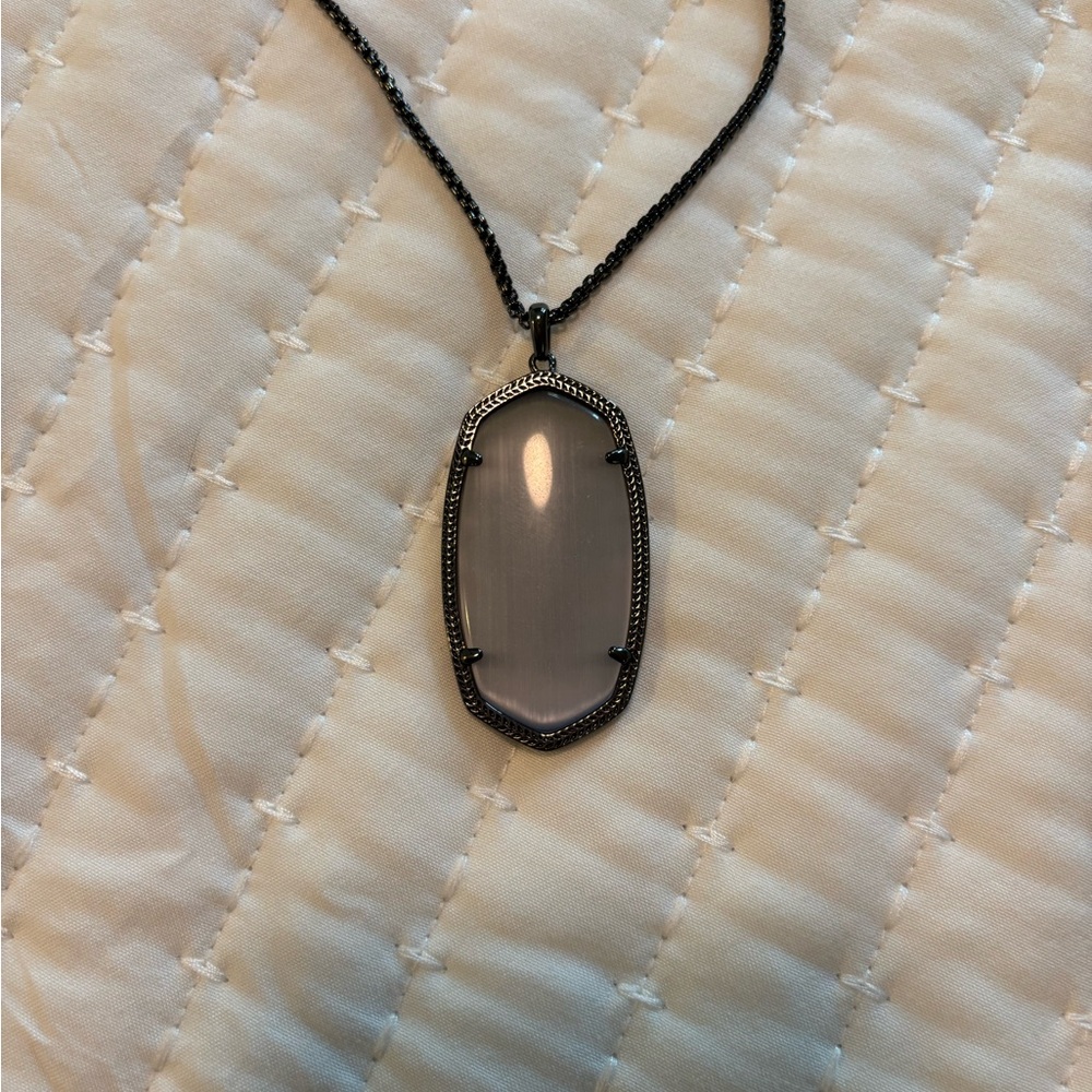 Vintage Kendra Scott Reid Necklace in gunmetal